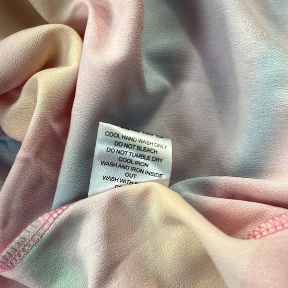 First Distraction the label pink watercolor satin corset dress, 10 UK 14 NWT - Picture 9 of 9